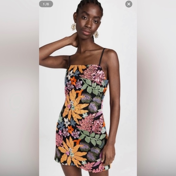 Ramy Brook Sequined Floral Embroidered Dress - Picture 8 of 12